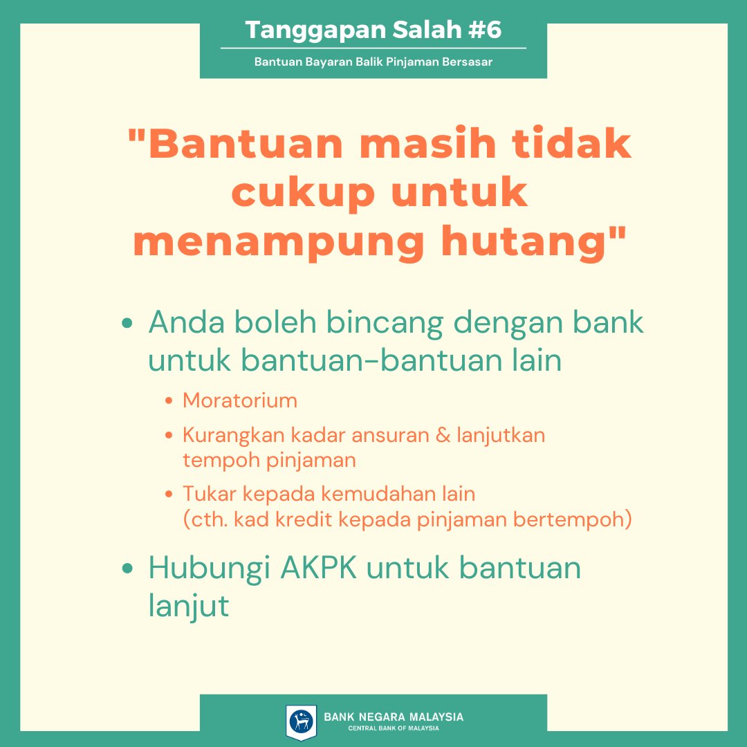 BNM Tanggapan Salah